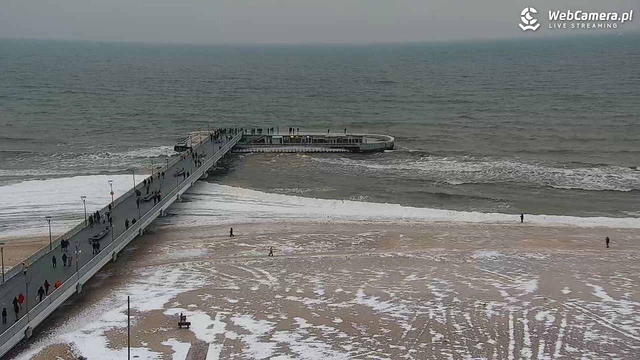 Kołobrzeg - widok na molo - 08 luty 2026, 16:04