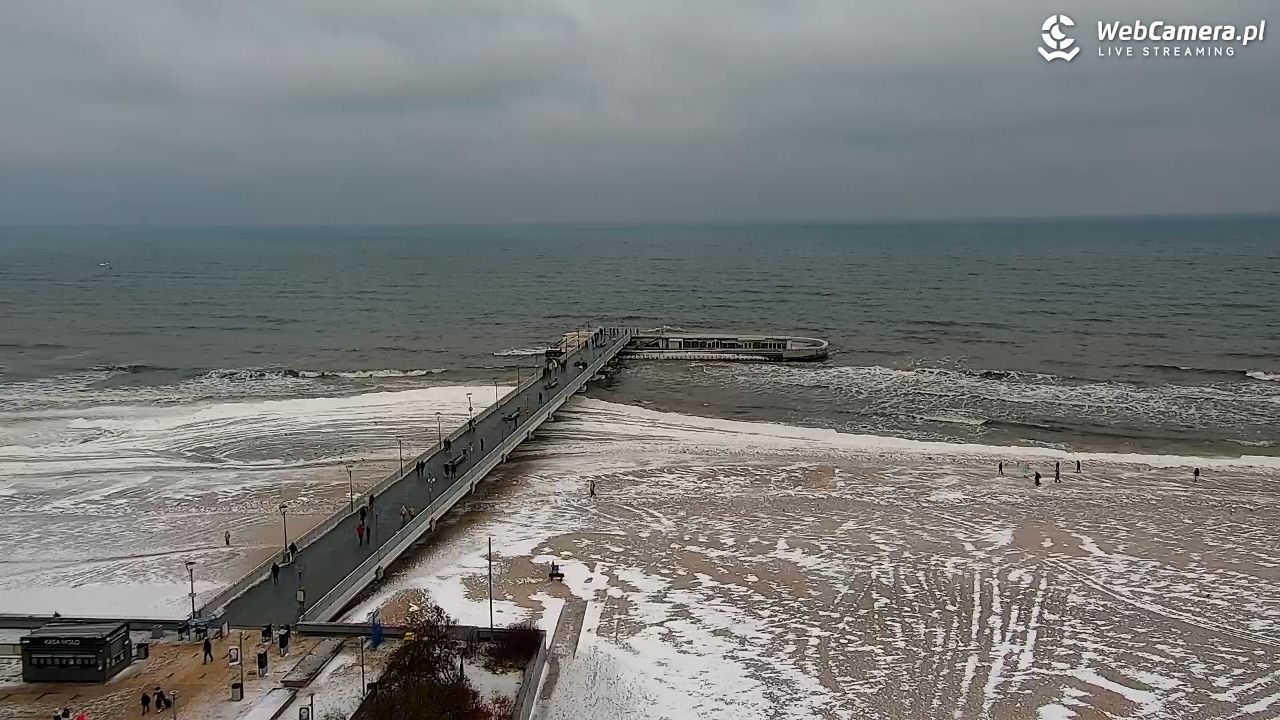 Kołobrzeg - widok na molo - 08 luty 2026, 10:12