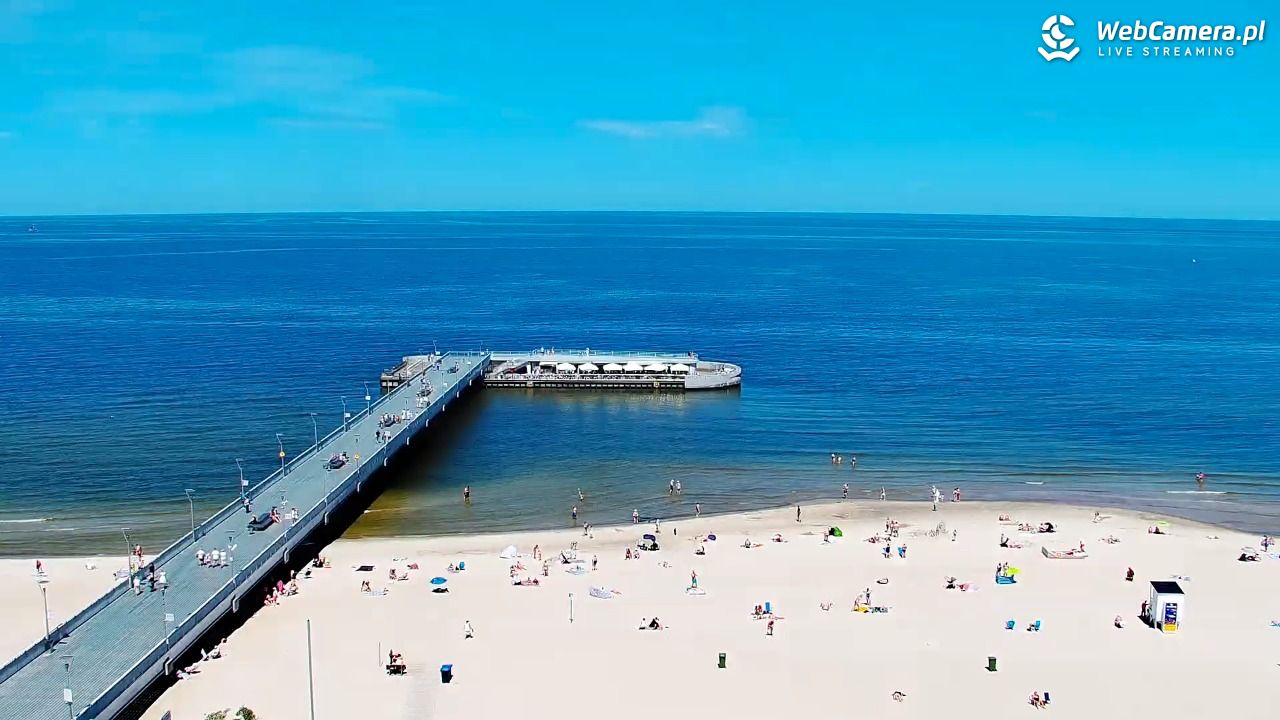 Kołobrzeg - widok na molo - 24 czerwiec 2026, 12:58