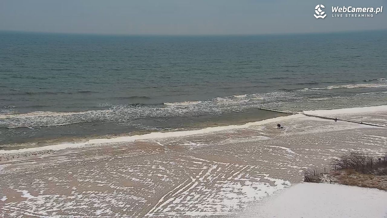 Kołobrzeg - widok na molo - 08 luty 2026, 08:30