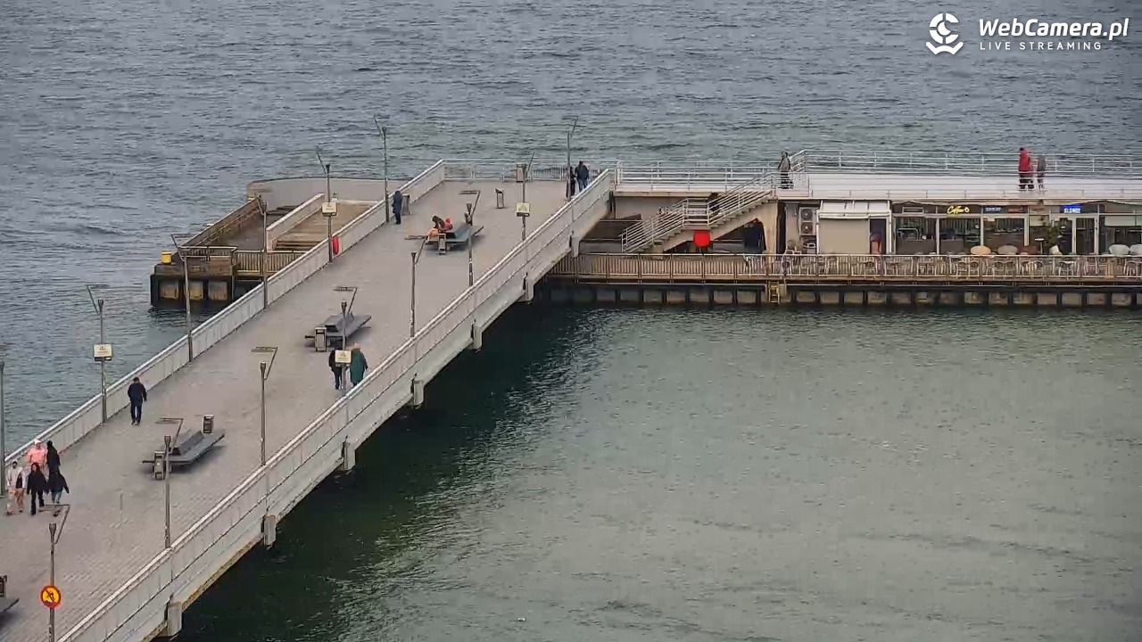 Kołobrzeg - widok na molo - 22 grudzień 2025, 12:04