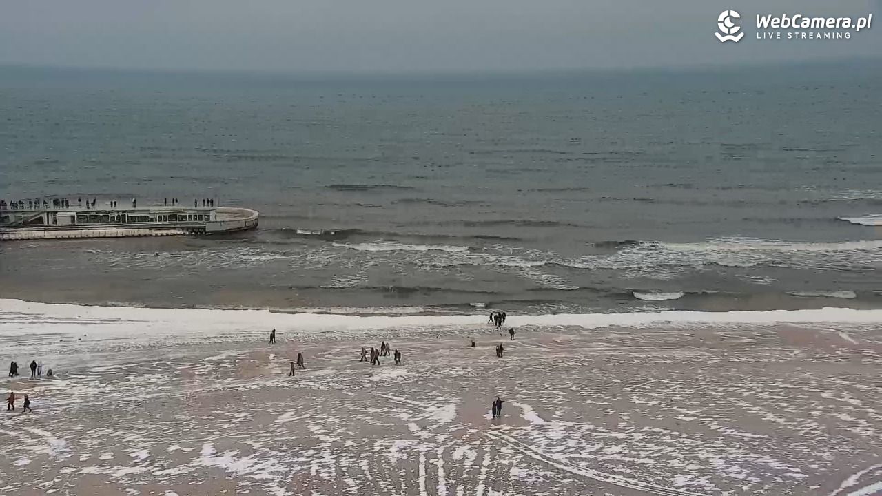 Kołobrzeg - widok na molo - 08 luty 2026, 11:28