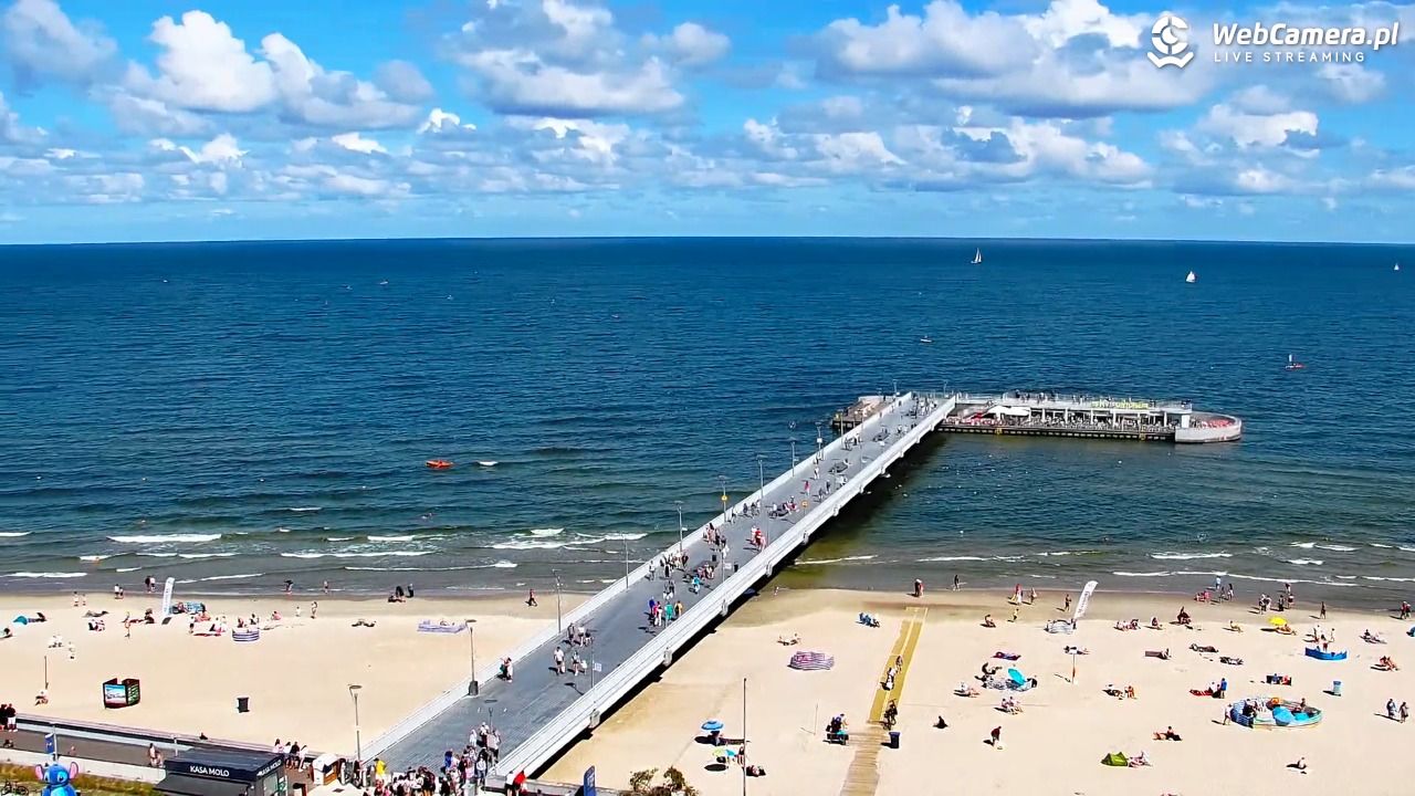 Kołobrzeg - widok na molo - 08 sierpień 2026, 11:15