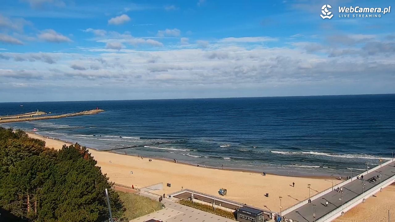Kołobrzeg - widok na molo - 16 wresień 2025, 10:01