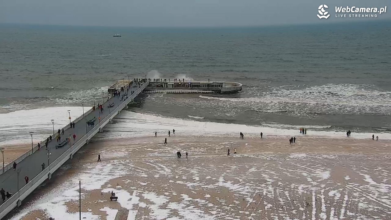 Kołobrzeg - widok na molo - 08 luty 2026, 15:33