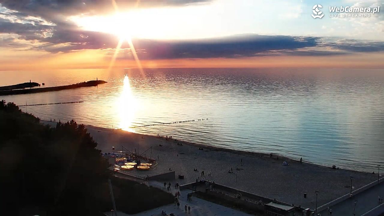 Kołobrzeg - widok na molo - 24 czerwiec 2026, 20:46