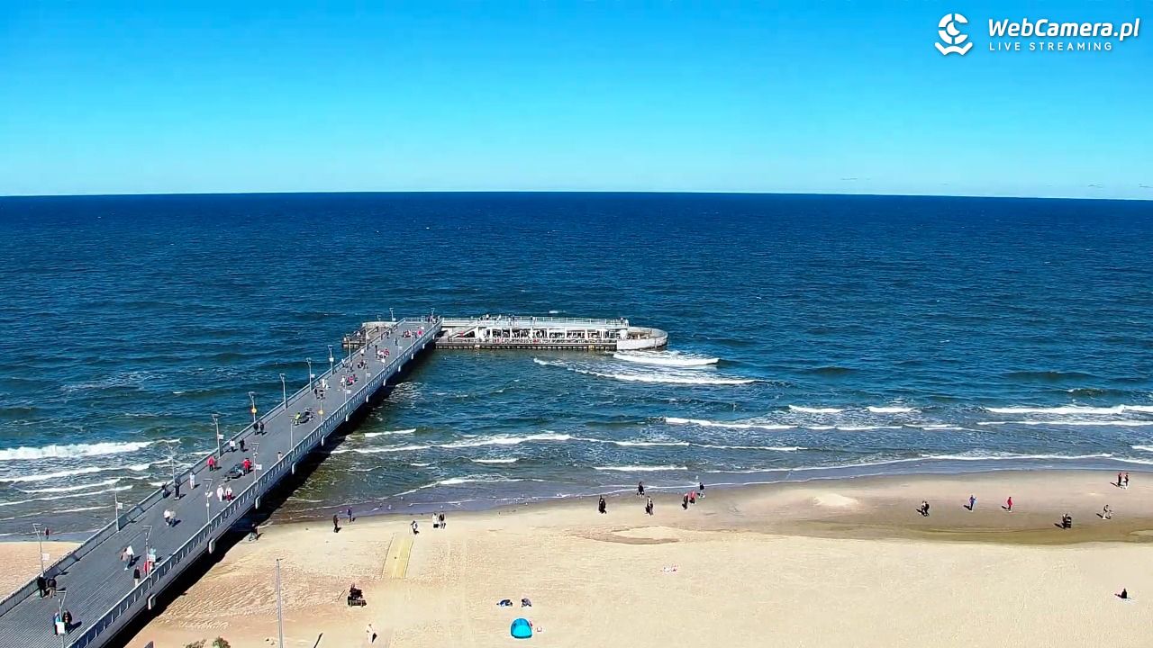 Kołobrzeg - widok na molo - 22 wresień 2026, 12:50