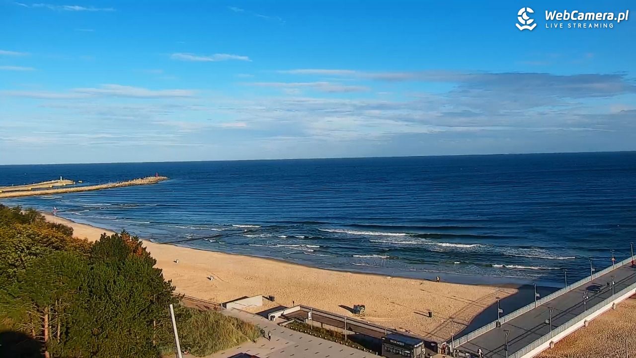 Kołobrzeg - widok na molo - 16 wresień 2025, 08:21