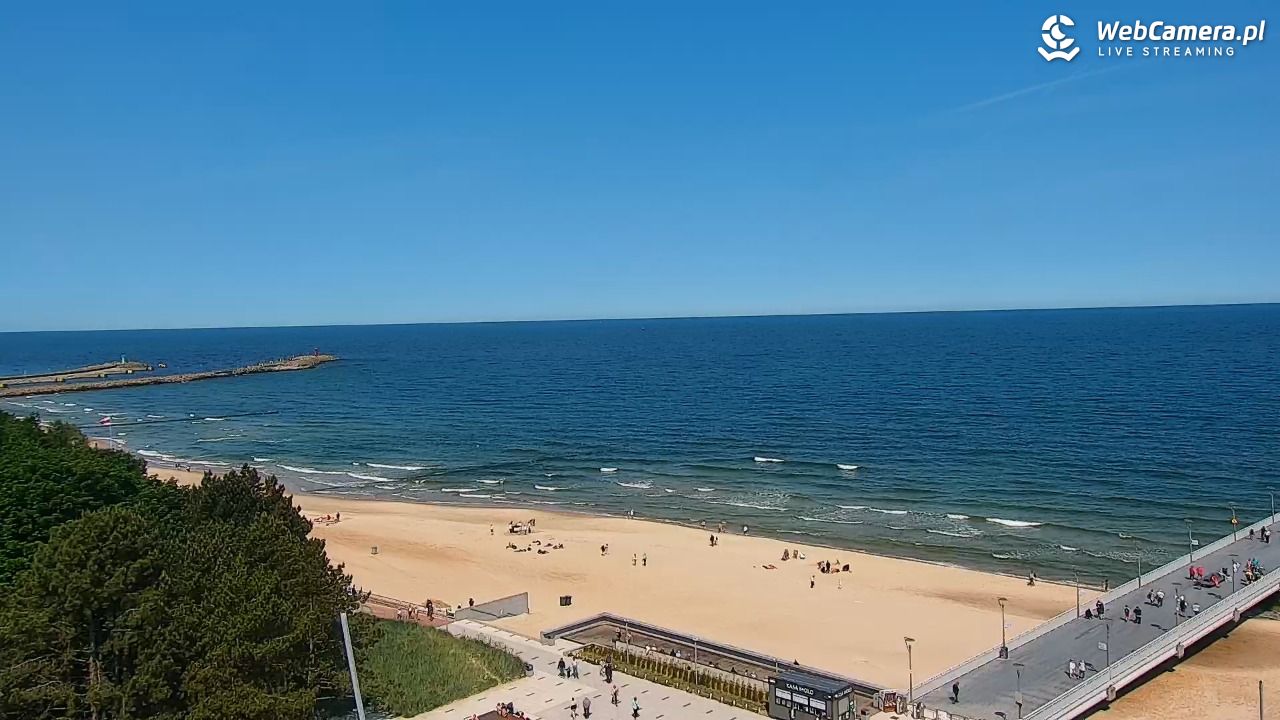 Kołobrzeg - widok na molo - 12 czerwiec 2025, 11:06