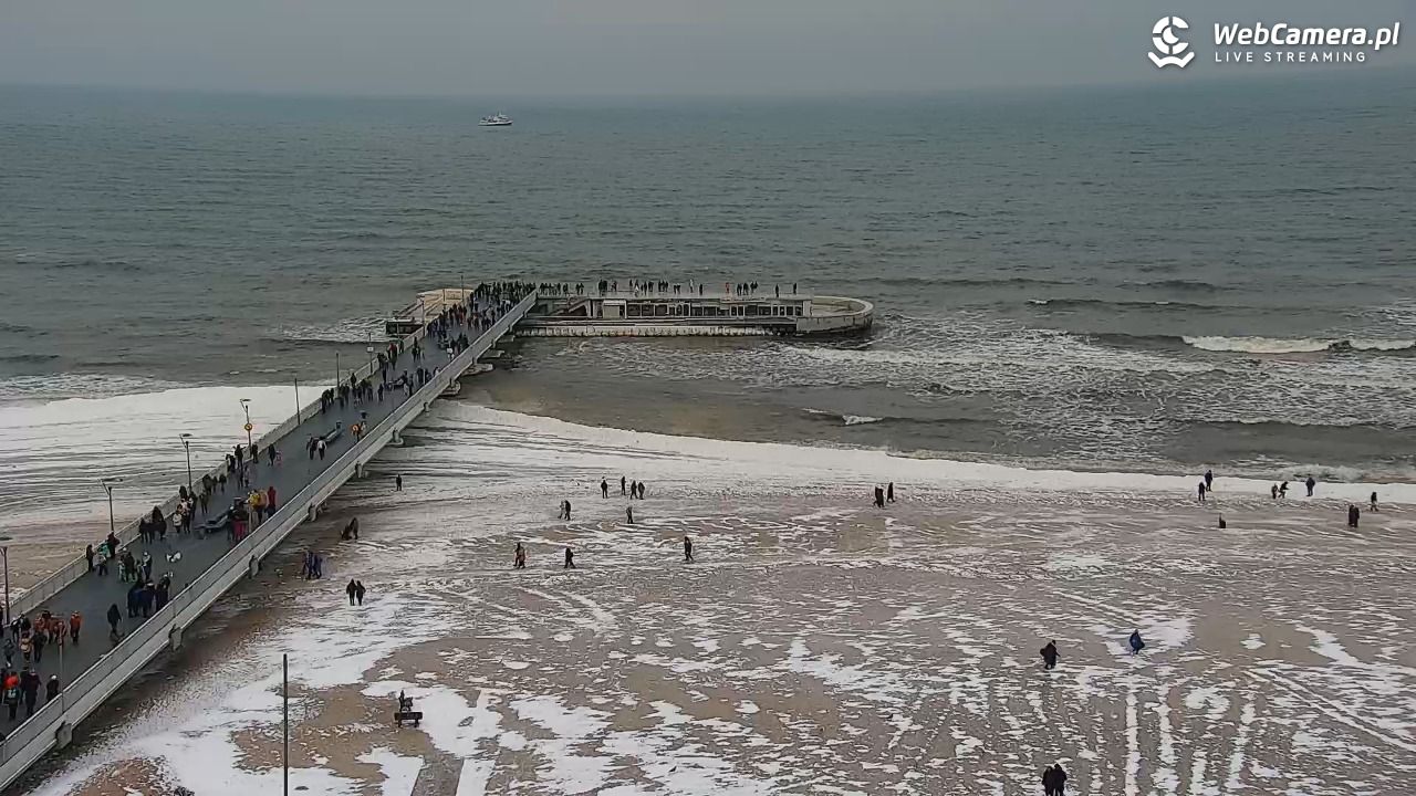 Kołobrzeg - widok na molo - 08 luty 2026, 11:28