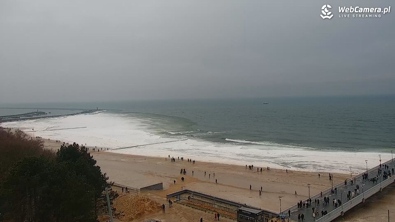 Kołobrzeg - widok na molo - 07 luty 2026, 11:17