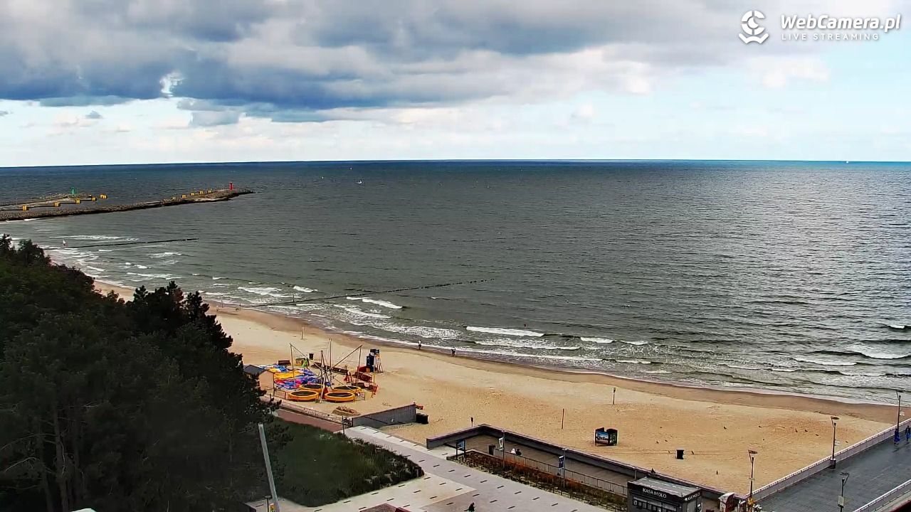 Kołobrzeg - widok na molo - 08 sierpień 2026, 08:51