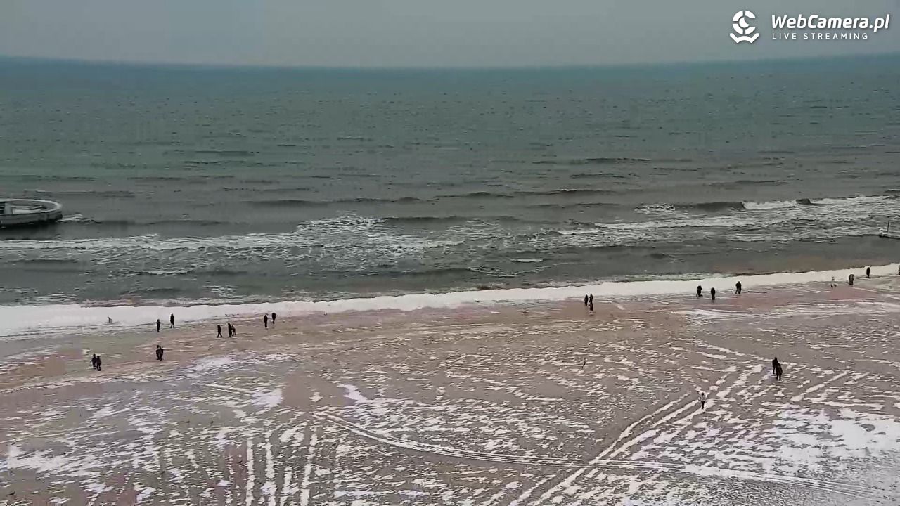 Kołobrzeg - widok na molo - 08 luty 2026, 14:16