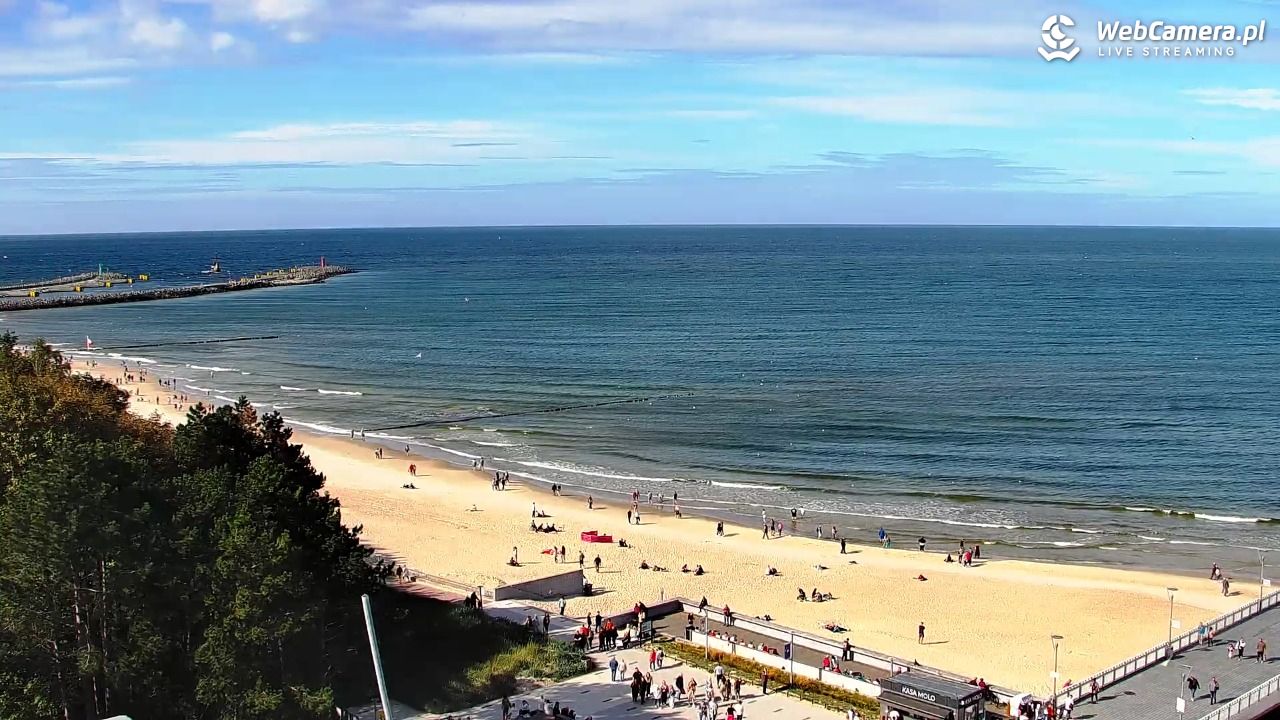 Kołobrzeg - widok na molo - 19 wresień 2026, 13:47