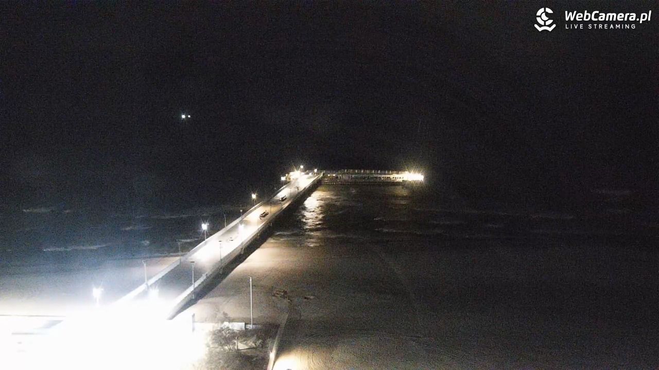 Kołobrzeg - widok na molo - 24 grudzień 2025, 04:49