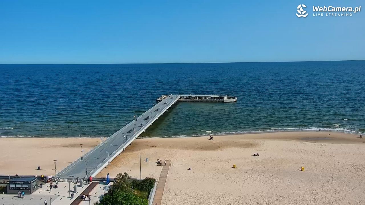 Kołobrzeg - widok na molo - 12 czerwiec 2025, 09:36
