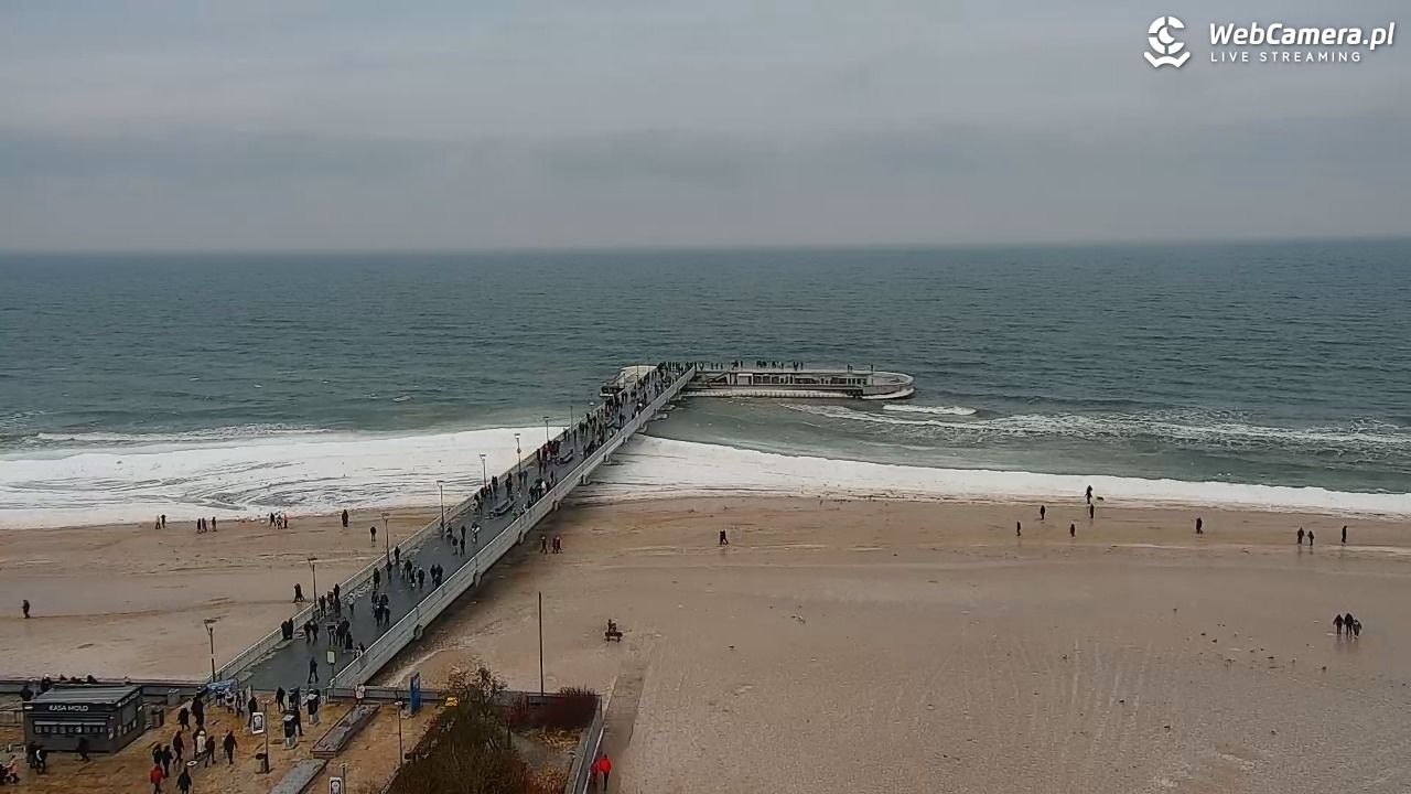 Kołobrzeg - widok na molo - 07 luty 2026, 11:52