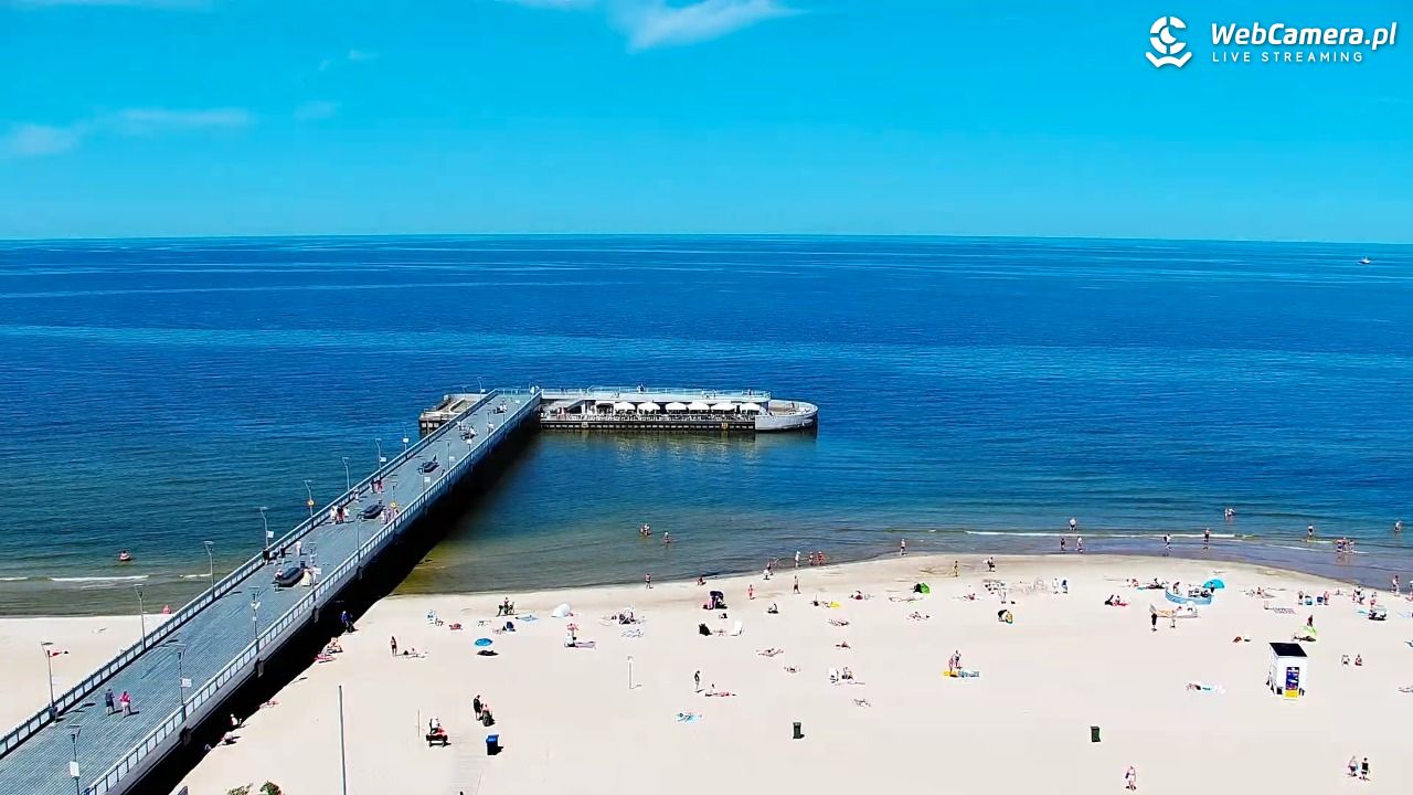 Kołobrzeg - widok na molo - 24 czerwiec 2026, 13:55