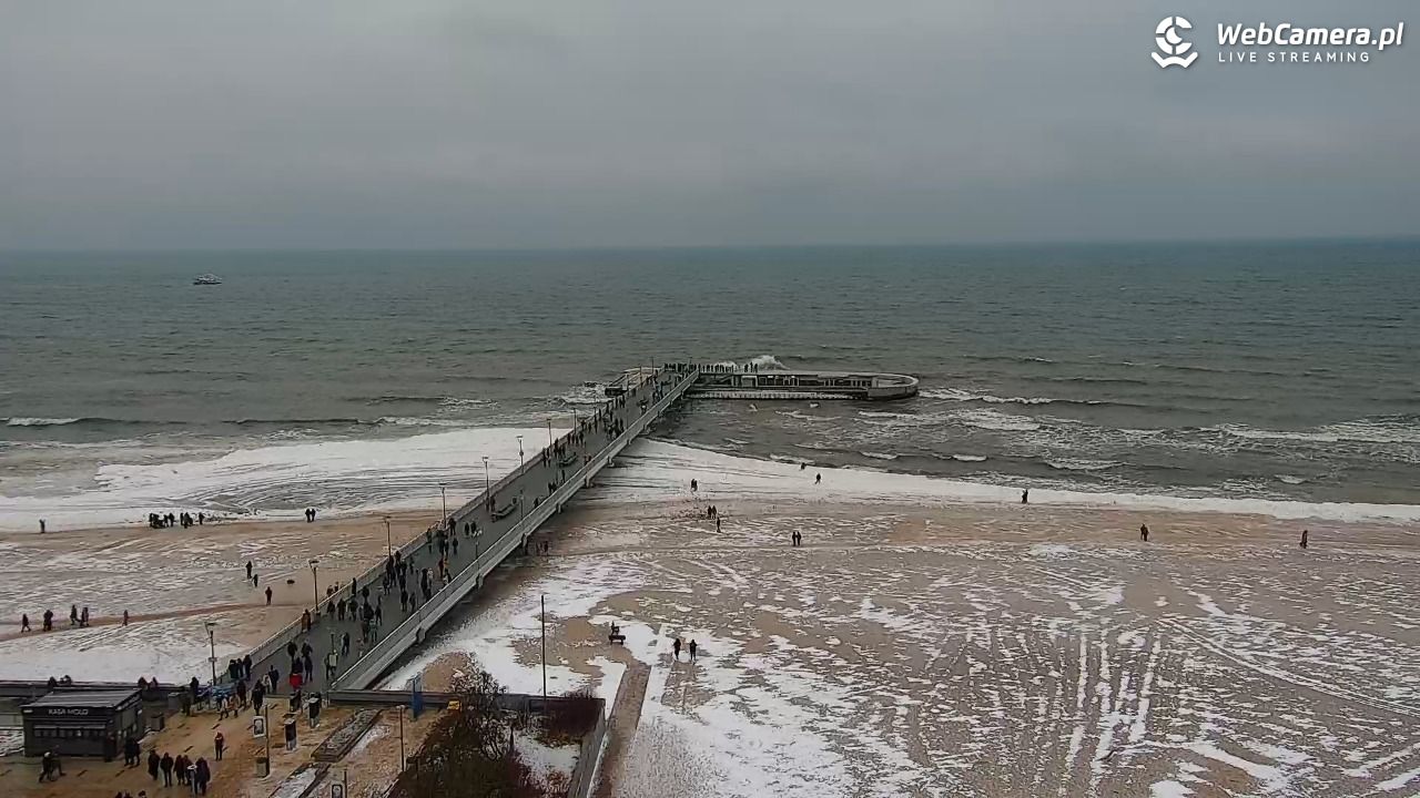 Kołobrzeg - widok na molo - 08 luty 2026, 15:27