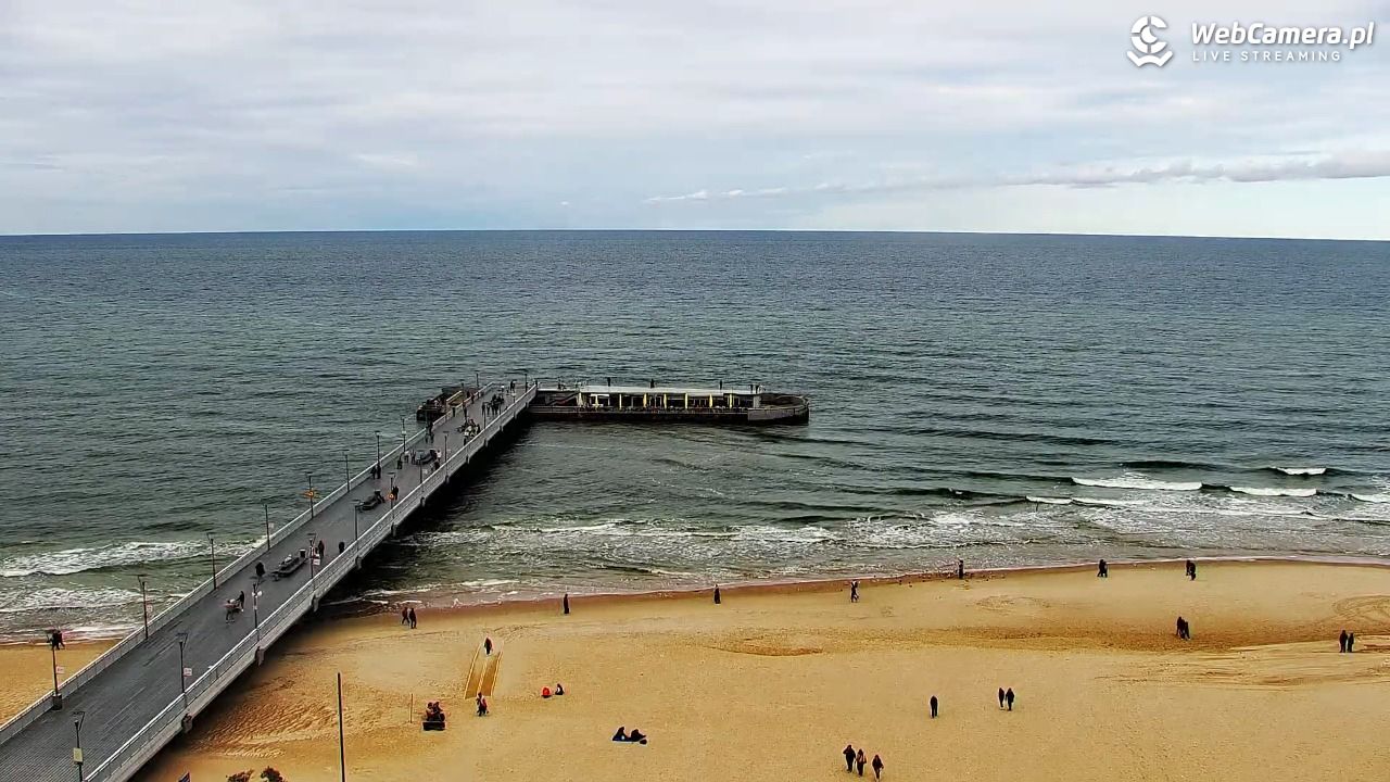 Kołobrzeg - widok na molo - 23 wresień 2026, 14:06