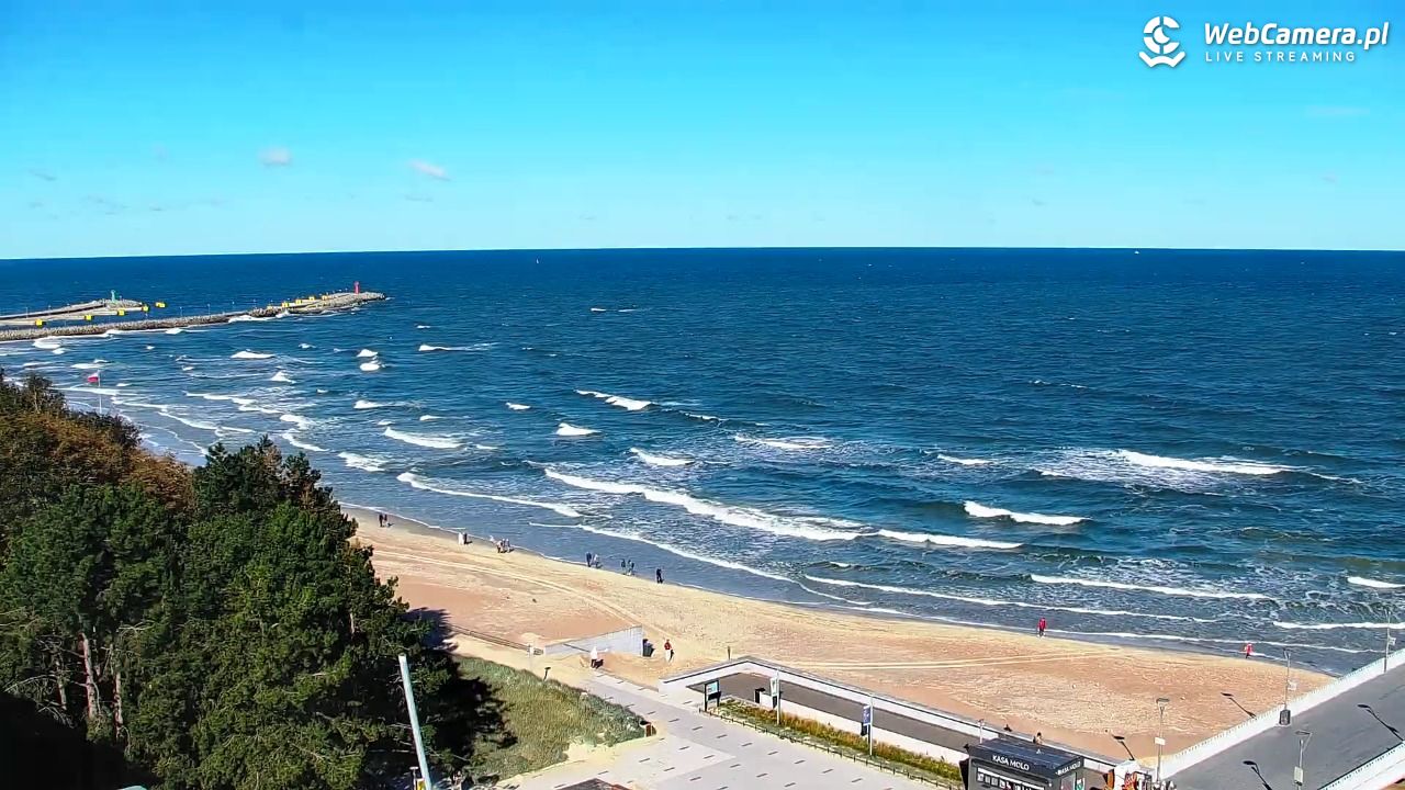 Kołobrzeg - widok na molo - 22 wresień 2026, 10:26