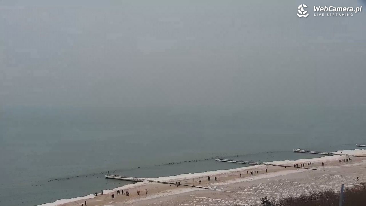 Kołobrzeg - widok na molo - 10 luty 2026, 14:44