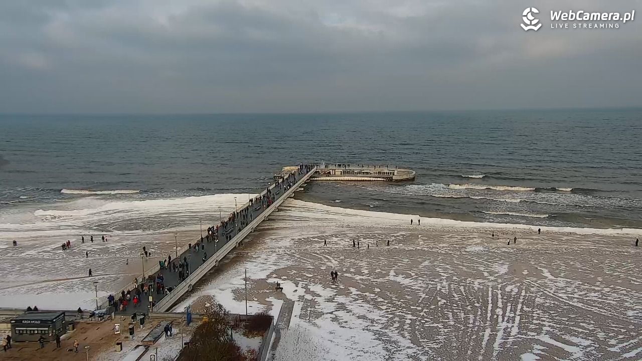 Kołobrzeg - widok na molo - 08 luty 2026, 11:11
