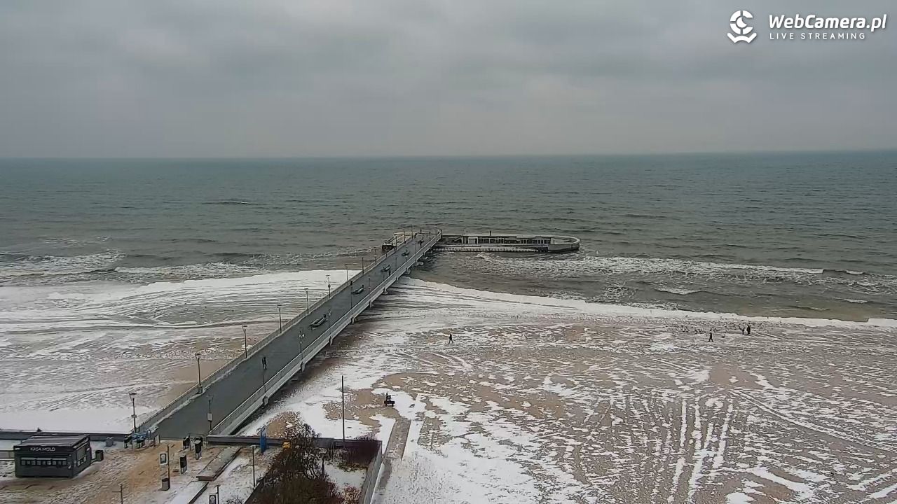 Kołobrzeg - widok na molo - 08 luty 2026, 09:11