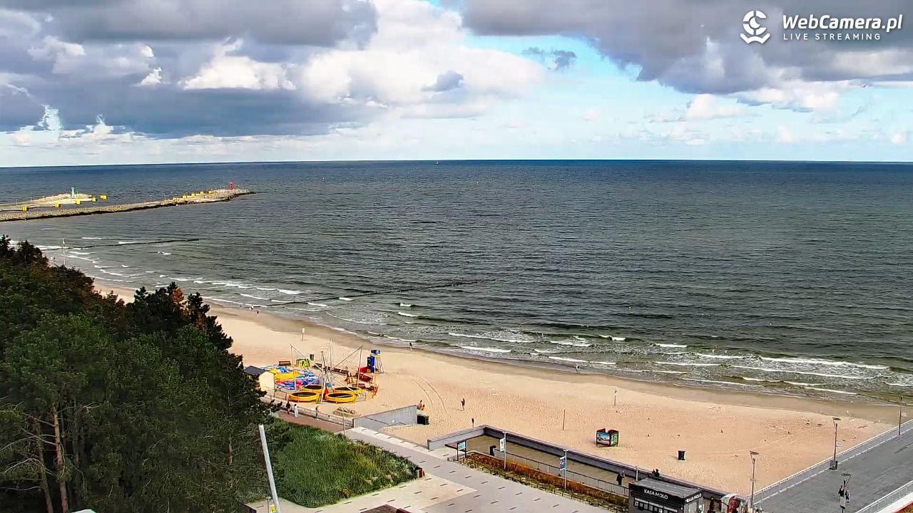 Kołobrzeg - widok na molo - 08 sierpień 2026, 08:28