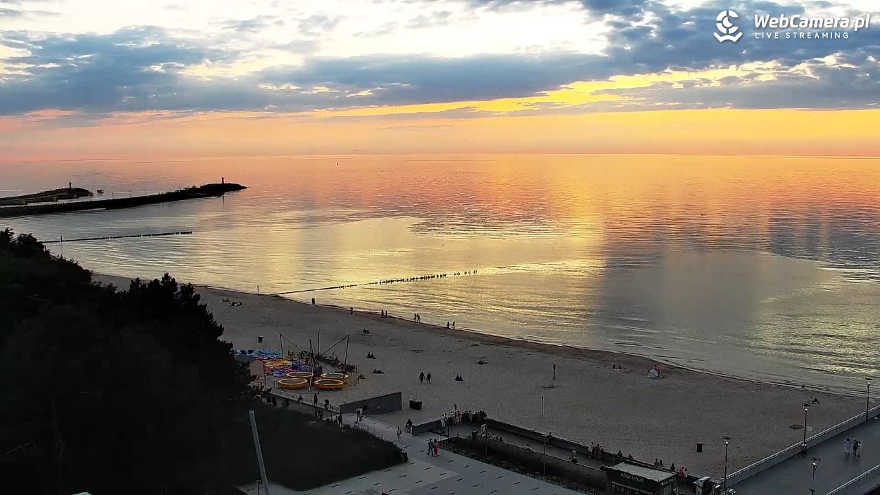 Kołobrzeg - widok na molo - 24 czerwiec 2026, 21:43
