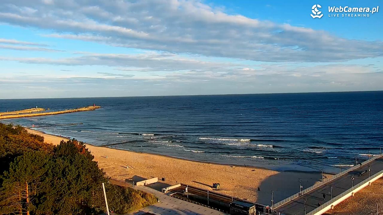Kołobrzeg - widok na molo - 16 wresień 2025, 07:34