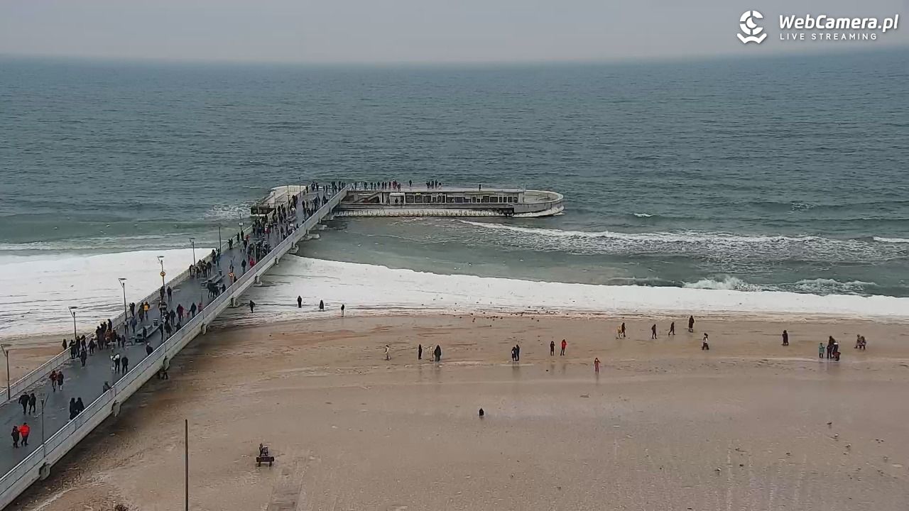 Kołobrzeg - widok na molo - 07 luty 2026, 11:55