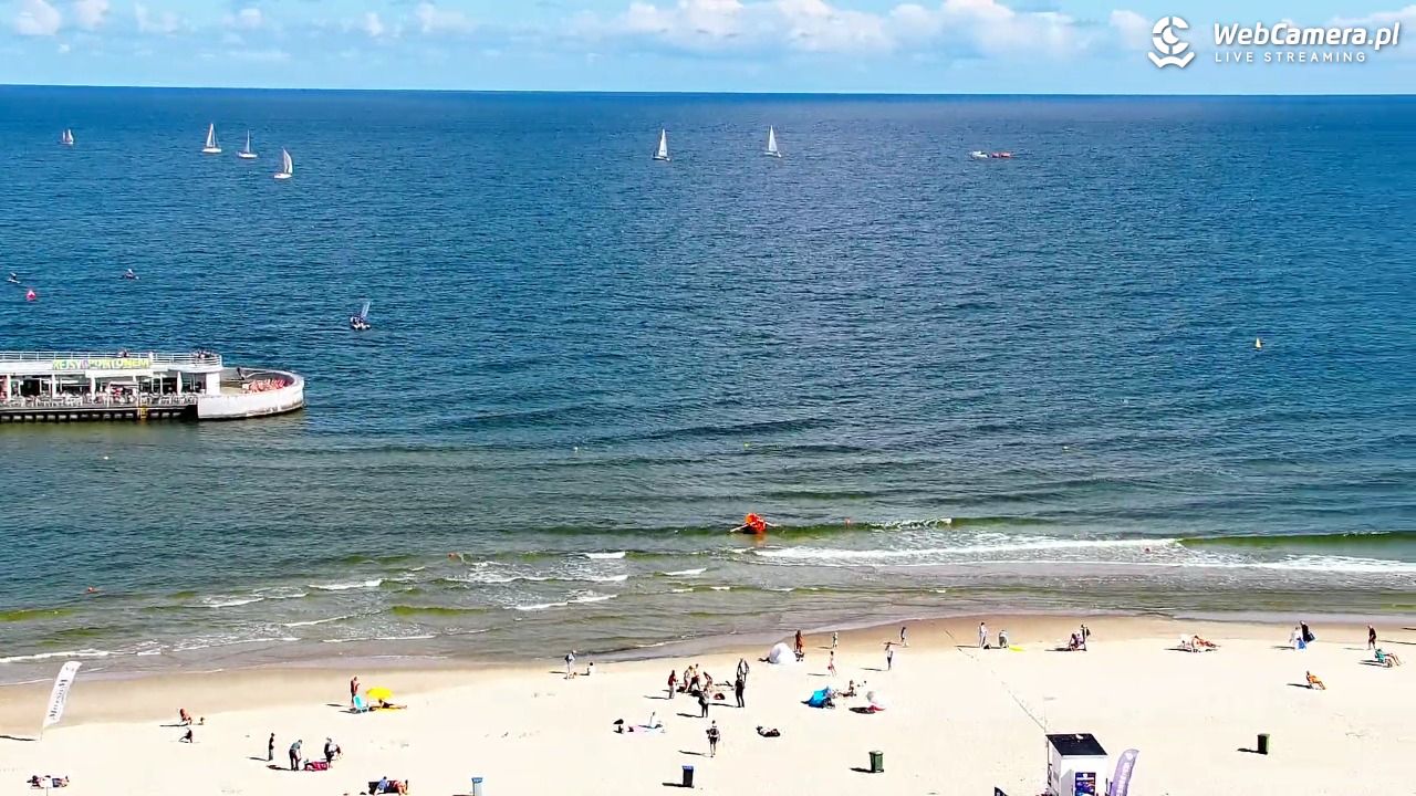 Kołobrzeg - widok na molo - 08 sierpień 2026, 10:37
