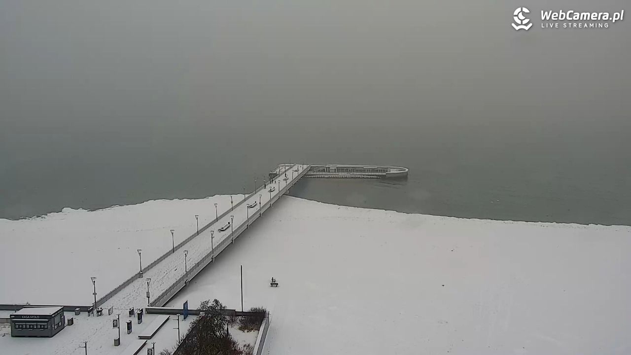 Kołobrzeg - widok na molo - 11 luty 2026, 09:07