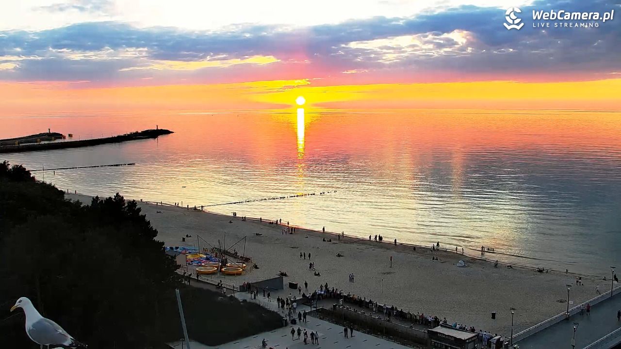 Kołobrzeg - widok na molo - 24 czerwiec 2026, 21:27