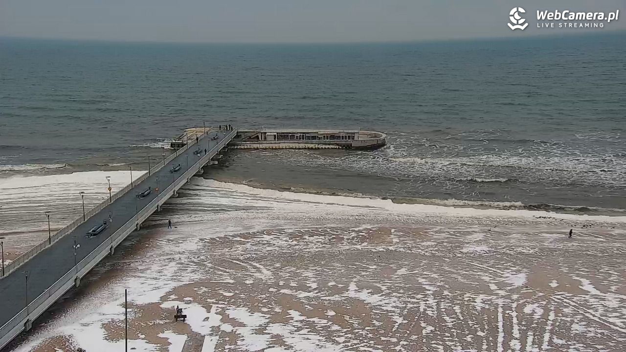 Kołobrzeg - widok na molo - 08 luty 2026, 08:36