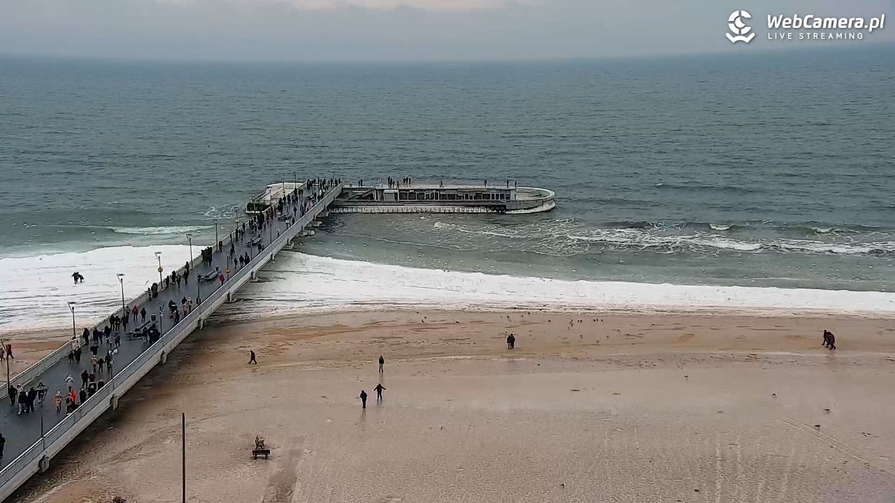 Kołobrzeg - widok na molo - 07 luty 2026, 14:40