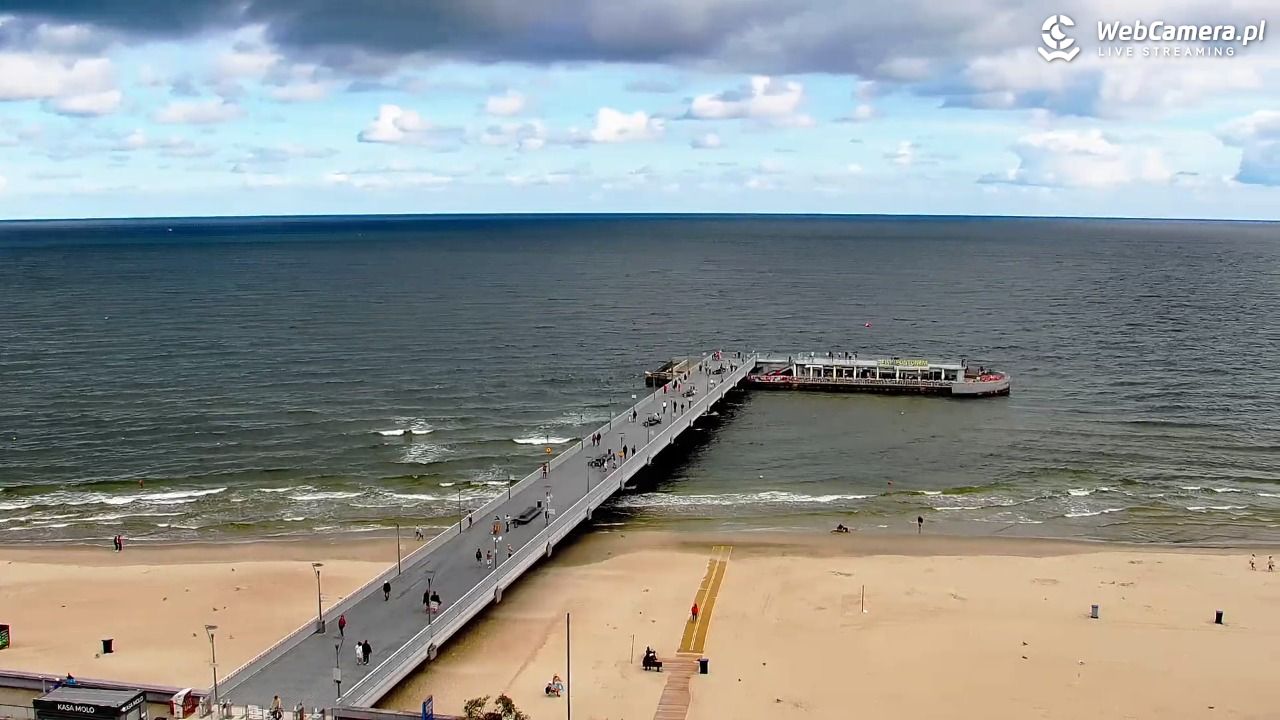 Kołobrzeg - widok na molo - 08 sierpień 2026, 09:15