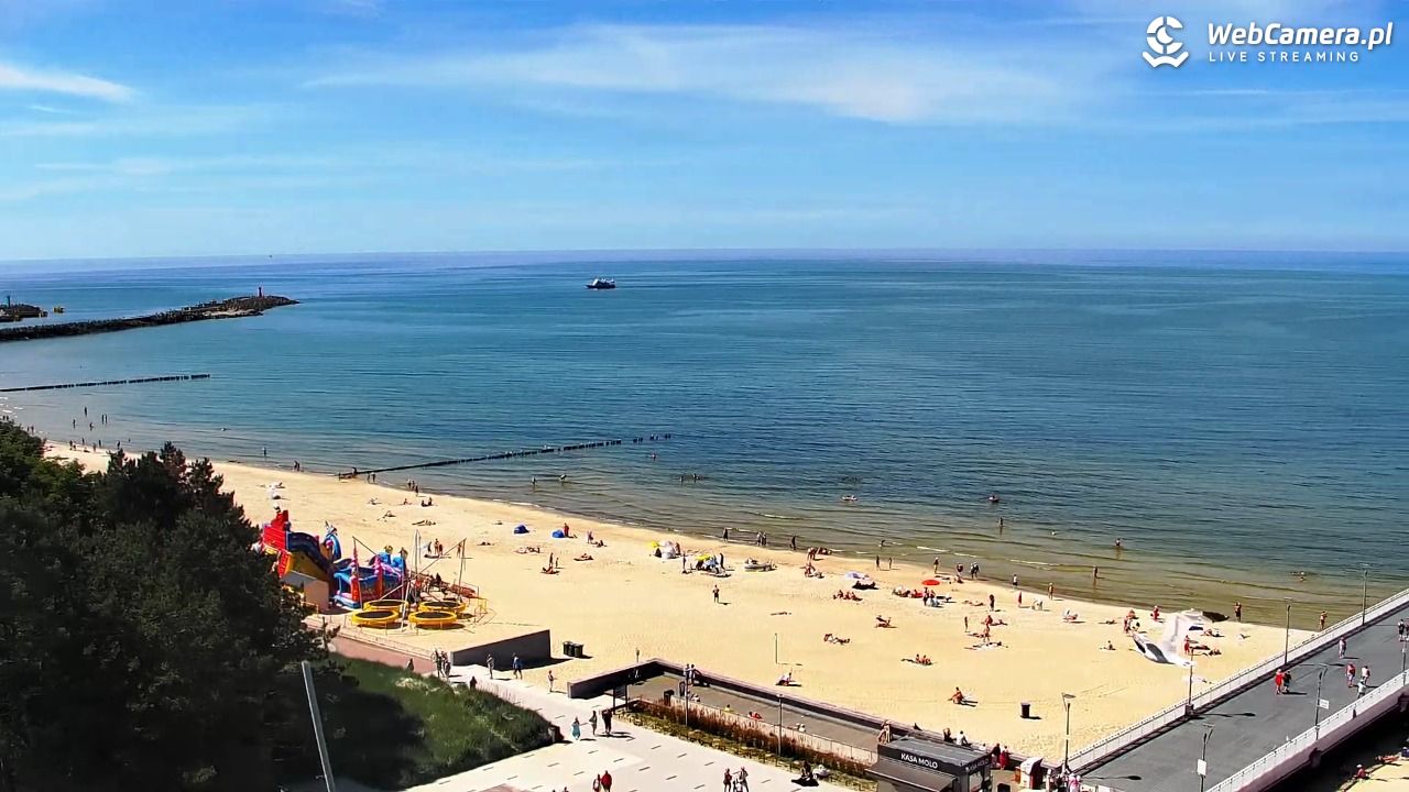 Kołobrzeg - widok na molo - 24 czerwiec 2026, 15:13