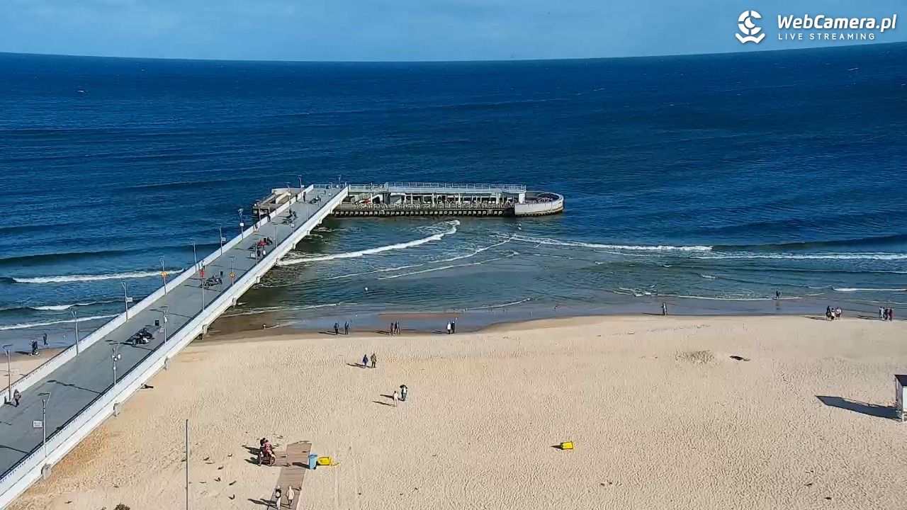 Kołobrzeg - widok na molo - 16 wresień 2025, 10:00