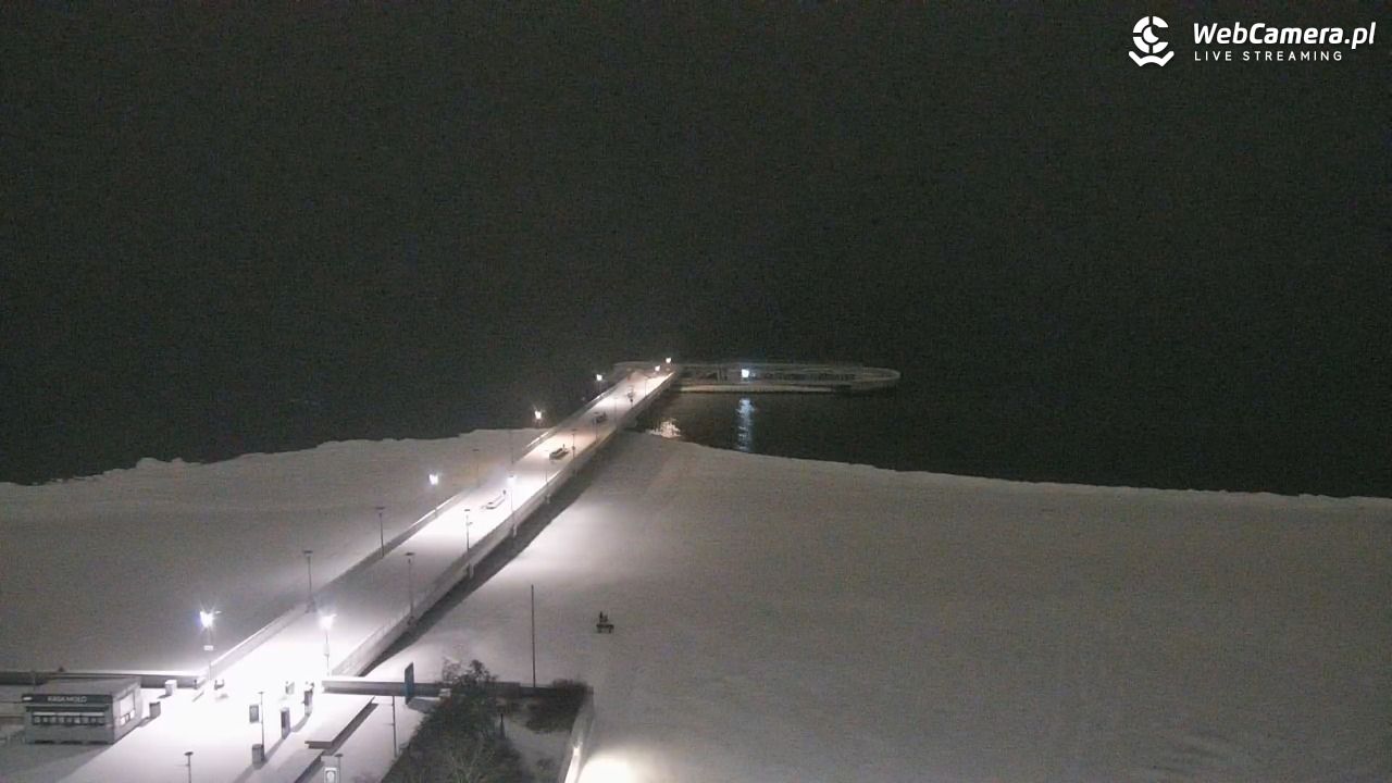 Kołobrzeg - widok na molo - 11 luty 2026, 06:18