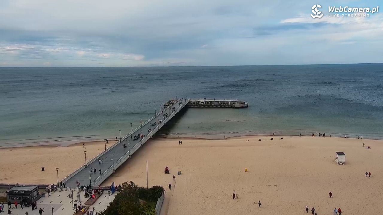 Kołobrzeg - widok na molo - 15 wresień 2025, 15:12