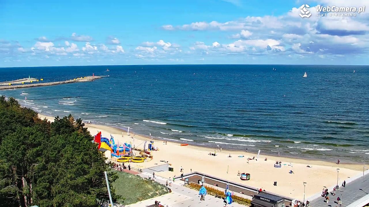Kołobrzeg - widok na molo - 08 sierpień 2026, 10:42
