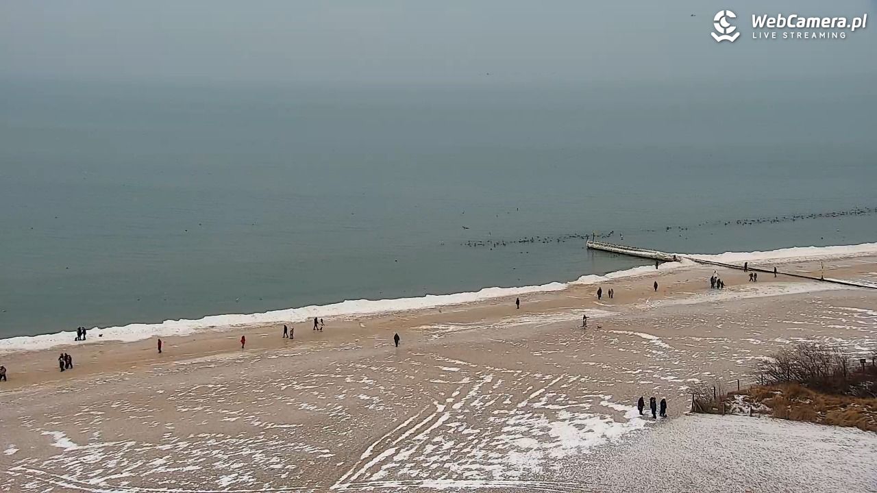 Kołobrzeg - widok na molo - 10 luty 2026, 15:45