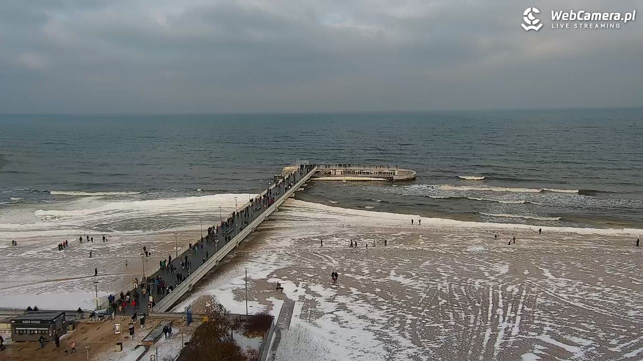 Kołobrzeg - widok na molo - 08 luty 2026, 11:11