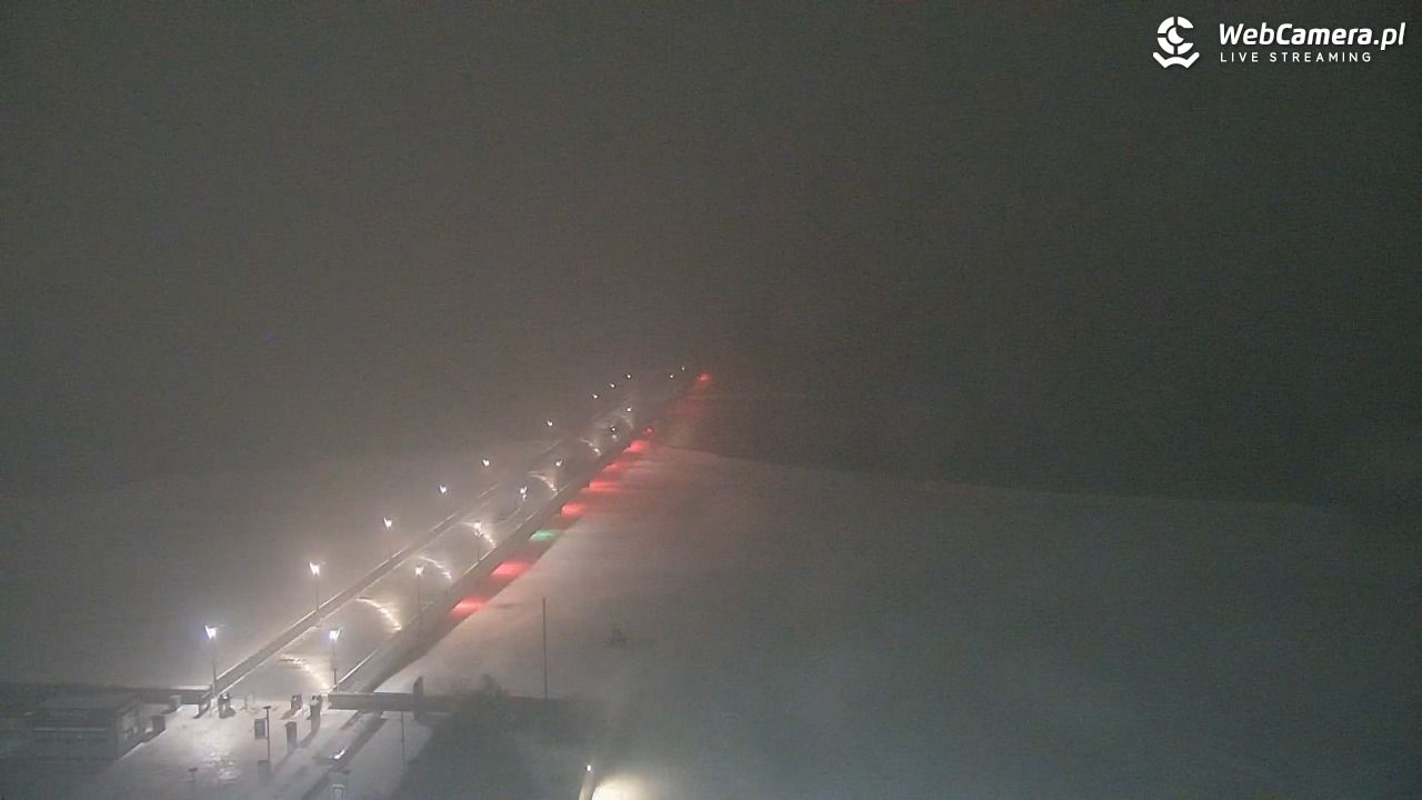 Kołobrzeg - widok na molo - 11 luty 2026, 23:09