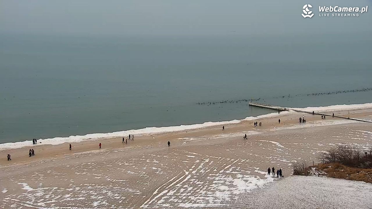 Kołobrzeg - widok na molo - 10 luty 2026, 15:45