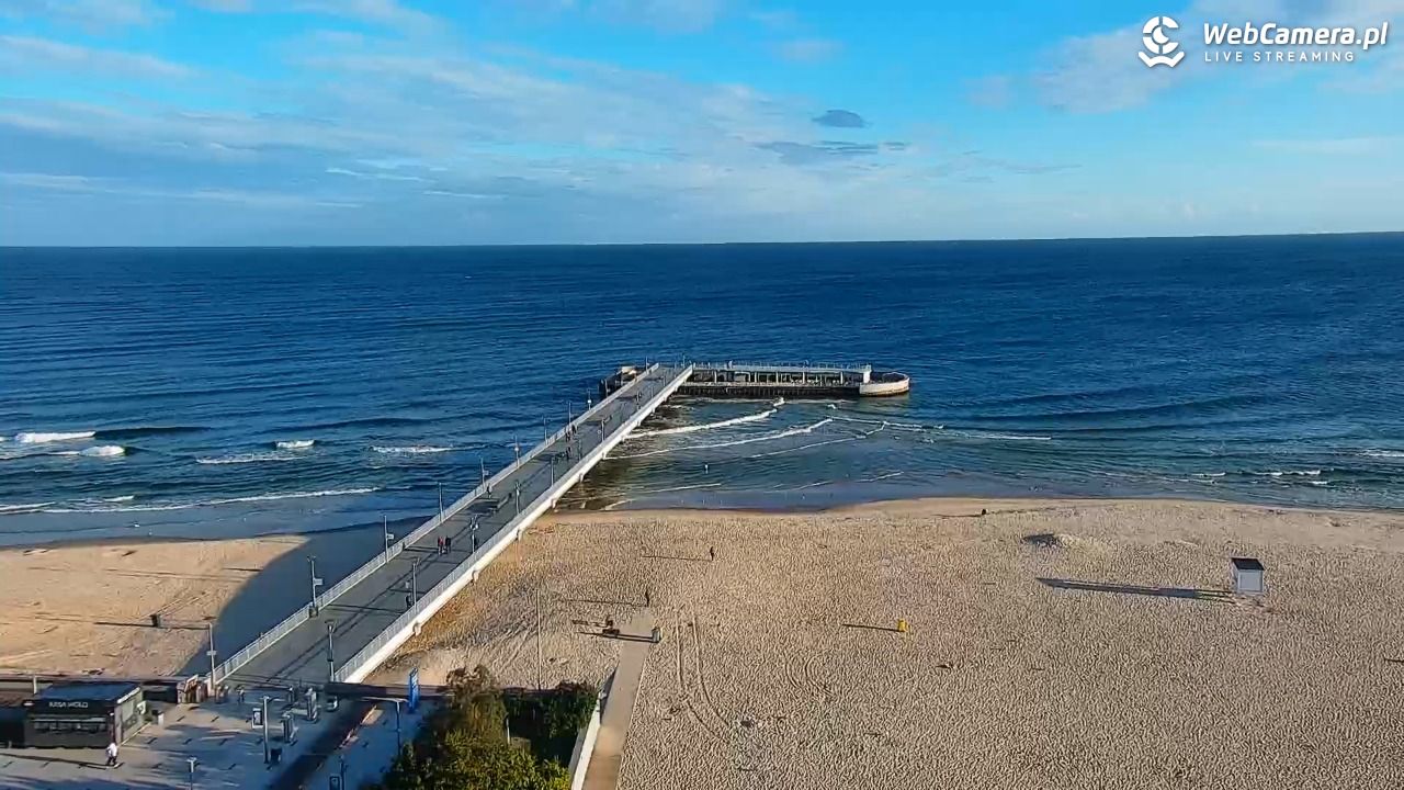 Kołobrzeg - widok na molo - 16 wresień 2025, 07:57