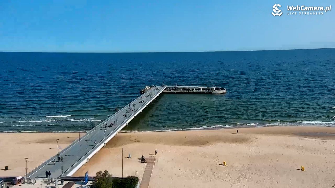 Kołobrzeg - widok na molo - 12 czerwiec 2025, 08:58