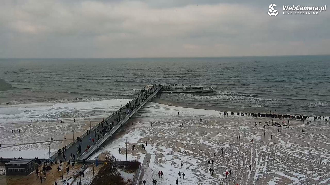 Kołobrzeg - widok na molo - 08 luty 2026, 12:03